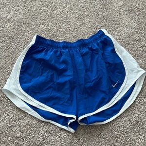 Blue Nike tempo running shorts
